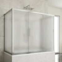 Шторка на ванну Kubele DE019 P3U-MAT-CH, 170х80 см, профиль хром