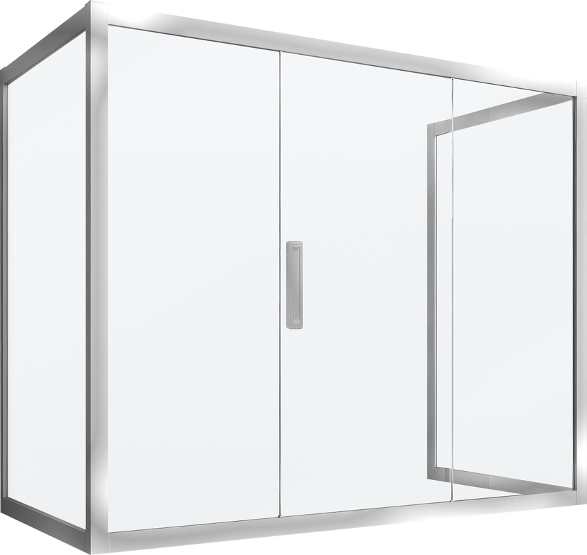 Шторка на ванну Kubele DE019 P3U-MAT-CH, 170х80 см, профиль хром