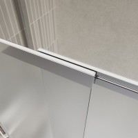 Шторка на ванну BelBagno Luce VF-11-90/145-P-Cr профиль хром, стекло рифленое