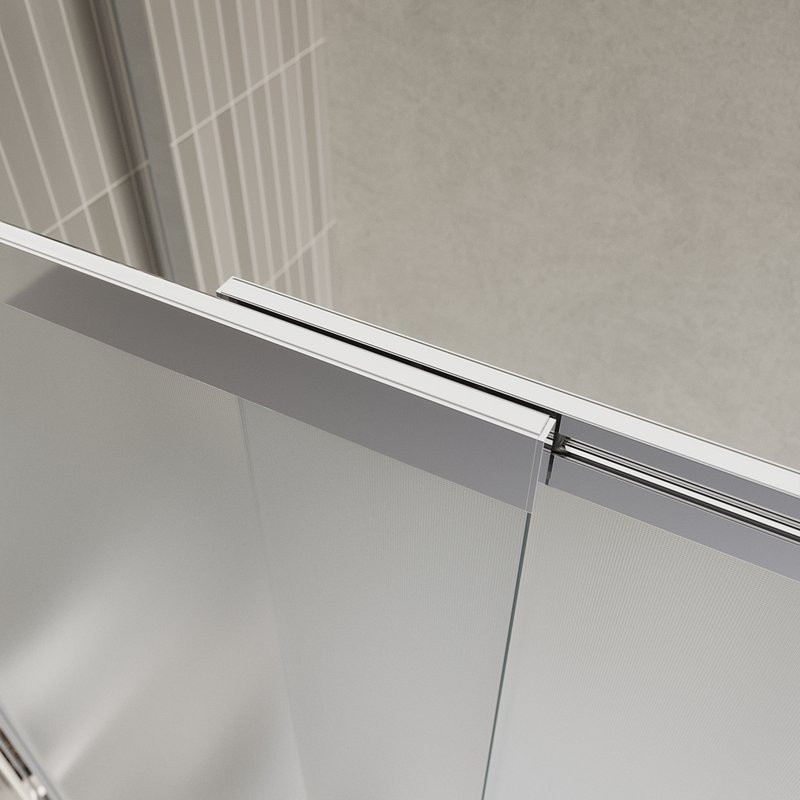 Шторка на ванну BelBagno Luce VF-11-90/145-P-Cr профиль хром, стекло рифленое