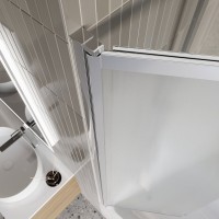 Шторка на ванну BelBagno Luce VF-11-90/145-P-Cr профиль хром, стекло рифленое