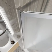 Шторка на ванну BelBagno Luce VF-11-90/145-P-Cr профиль хром, стекло рифленое