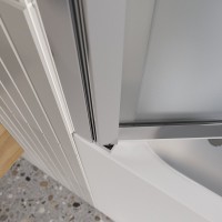 Шторка на ванну BelBagno Luce VF-11-90/145-P-Cr профиль хром, стекло рифленое