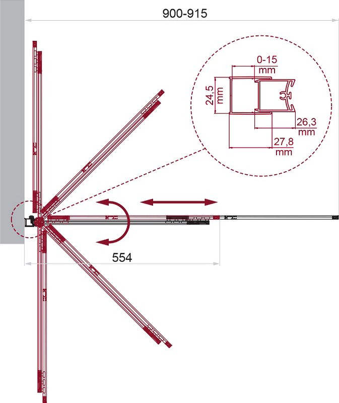 Шторка на ванну BelBagno Luce VF-11-90/145-P-Cr профиль хром, стекло рифленое