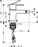 Смеситель для биде Hansgrohe Metris S 31261000