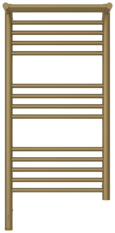 Полотенцесушитель электрический Сунержа Богема 3.1 32-6006-8040 90x45 см, подключение слева, золотой шелк, лесенка, с полкой