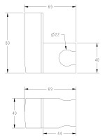 Настенный держатель Haiba HB94 хром