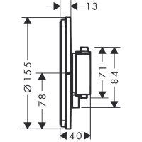 Термостатический смеситель встраиваемый Hansgrohe ShowerSelect Comfort S 15559670 С ВНУТРЕННЕЙ ЧАСТЬЮ, черный матовый