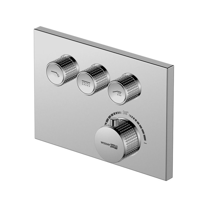 Смеситель для ванны и душа встраиваемый термостат хром Dinkel 5858 Thermo WasserKRAFT