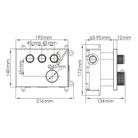 Смеситель для ванны и душа встраиваемый термостат хром Dinkel 5858 Thermo WasserKRAFT Смеситель для ванны и душа встраиваемый термостат хром Dinkel 5858 Thermo WasserKRAFT