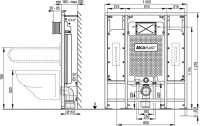 Система инсталляции для унитазов AlcaPlast A101 Sadromodul AM101/1300H