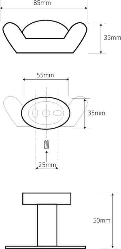 Крючок Bemeta Oval 118406031