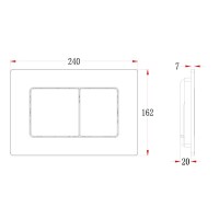 Кнопка смыва для унитаза Veconi Flush V8 пластик, цвет матовый хром