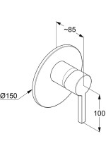 Встраиваемый смеситель для душа и ванны Kludi Nova Fonte 20755N115 С ВНУТРЕННЕЙ ЧАСТЬЮ, брашированная бронза PVD