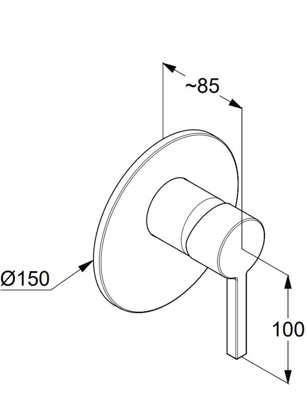 Встраиваемый смеситель для душа и ванны Kludi Nova Fonte 20755N115 С ВНУТРЕННЕЙ ЧАСТЬЮ, брашированная бронза PVD