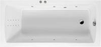 Акриловая ванна Excellent Aquaria Line Nano 150x70 см, встраиваемая, с гидромассажем, белая, с каркасом, со сливом-переливом