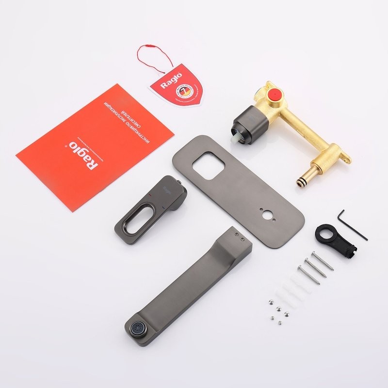 Смеситель для раковины Raglo R51.11.09 С ВНУТРЕННЕЙ ЧАСТЬЮ, графит