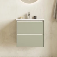 Тумба с раковиной Roca Ona Olive 60 оливковая матовая, раковина 32799E000