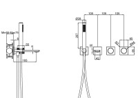 Встраиваемый смеситель для душа и ванны Vincea Альто VBTW-6AL1CH С ВНУТРЕННЕЙ ЧАСТЬЮ, хром