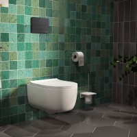Система инсталляции для унитазов Berges Novum L5 с черной кнопкой смыва Soft Touch