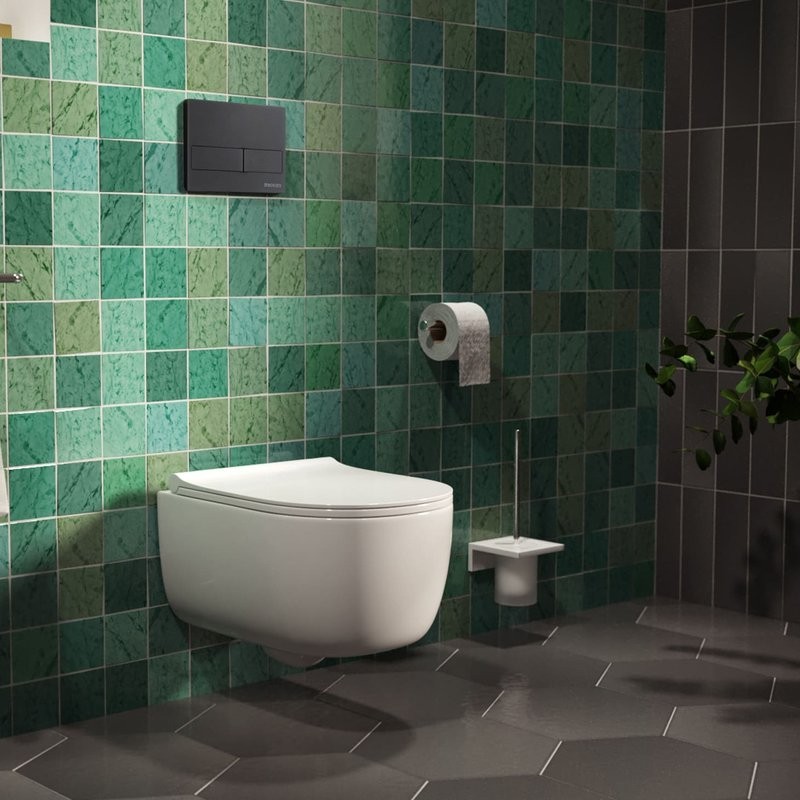 Система инсталляции для унитазов Berges Novum L5 с черной кнопкой смыва Soft Touch