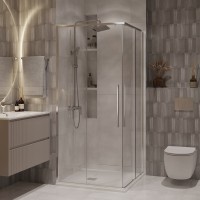 Душевой уголок Niagara Nova NG-6623-34 90x90, профиль хром, стекло прозрачное