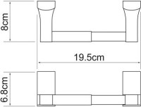 Держатель туалетной бумаги Wasserkraft Exter K-5222