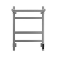 Полотенцесушитель электрический Grota Tela 430х600 NM EL 60x45 см, подключение справа, слева, скрытое подключение справа, матовый хром, лесенка, с полкой