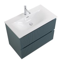 Мебель для ванной комнаты BelBagno Uno 90 подвесная, 2 ящика, матовая голубая