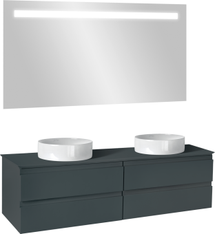 Мебель для ванной Jacob Delafon Madeleine 120 серая матовая, с подсветкой
