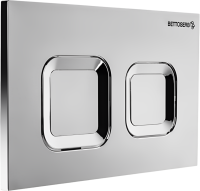 Кнопка смыва для унитаза BETTOSERB Smart 40006473 пластик, цвет глянцевый хром