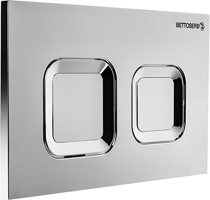 Кнопка смыва для унитаза BETTOSERB Smart 40006473 пластик, цвет глянцевый хром