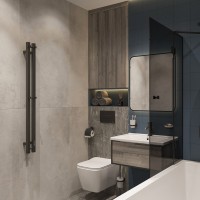 Полотенцесушитель электрический EWRIKA Пенелопа P2 120, черный