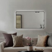 Зеркало Art&Max Siena S 120х80 черное, с LED-подсветкой, 6000К