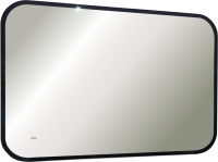 Зеркало Art&Max Siena S 120х80 черное, с LED-подсветкой, 6000К