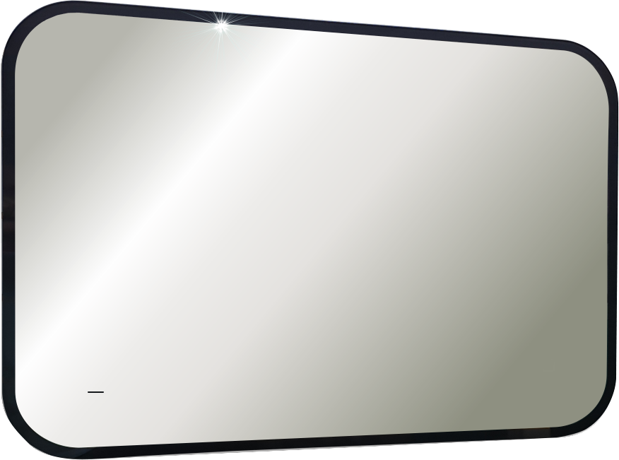 Зеркало Art&Max Siena S 120х80 черное, с LED-подсветкой, 6000К