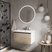 Мебель для ванной комнаты Vigo Cross 70 подвесная, 1 ящик, светлое дерево