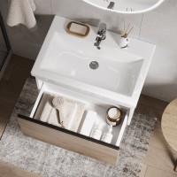 Мебель для ванной комнаты Vigo Cross 70 подвесная, 1 ящик, светлое дерево