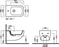 Биде подвесное Hatria Next Y1F201 белое Биде подвесное Hatria Next Y1F201 белое
