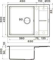 Мойка кухонная Omoikiri Sumi 65 темный шоколад