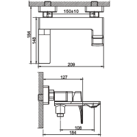 Смеситель для ванны с душем BELZ B60709 хром Смеситель для ванны с душем BELZ B60709 хром