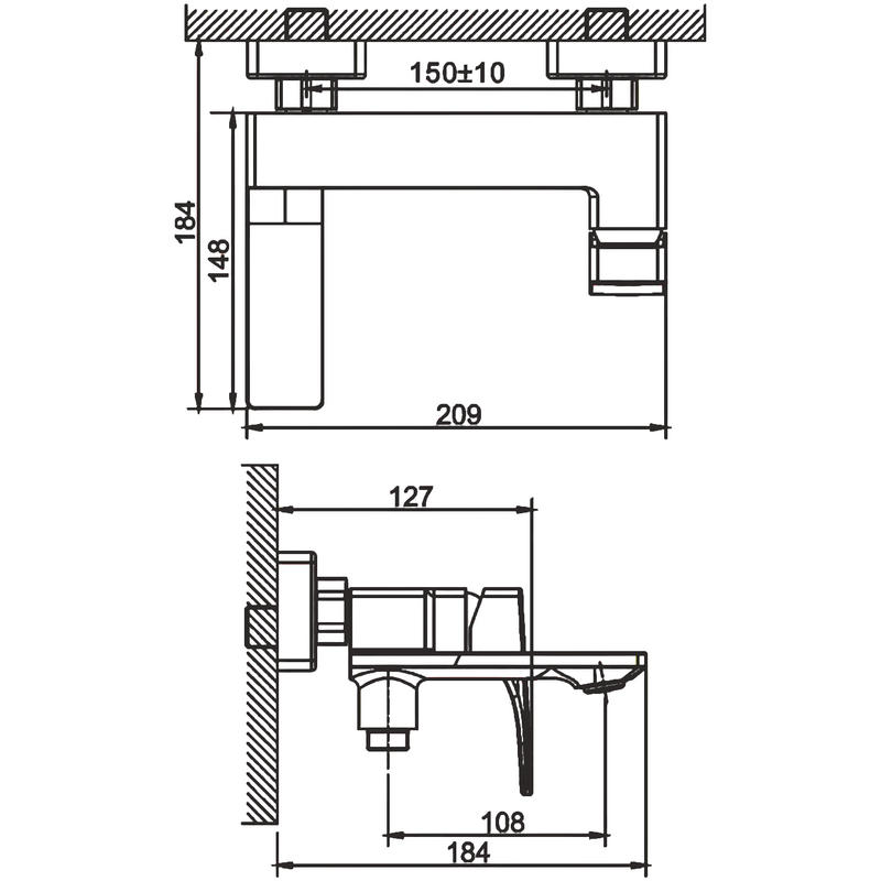 Смеситель для ванны с душем BELZ B60709 хром