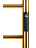 Полотенцесушитель электрический Bemeta 704153081 35x55 см, подключение справа, глянцевое золото, лесенка