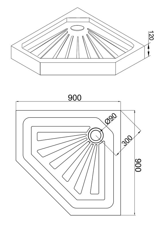 Поддон для душа Grossberg GS GS4110P 90х90 см