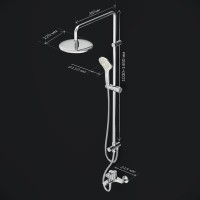 Душевая стойка AM.PM Gem F40890A14 со смесителем Душевая стойка AM.PM Gem F40890A14 со смесителем