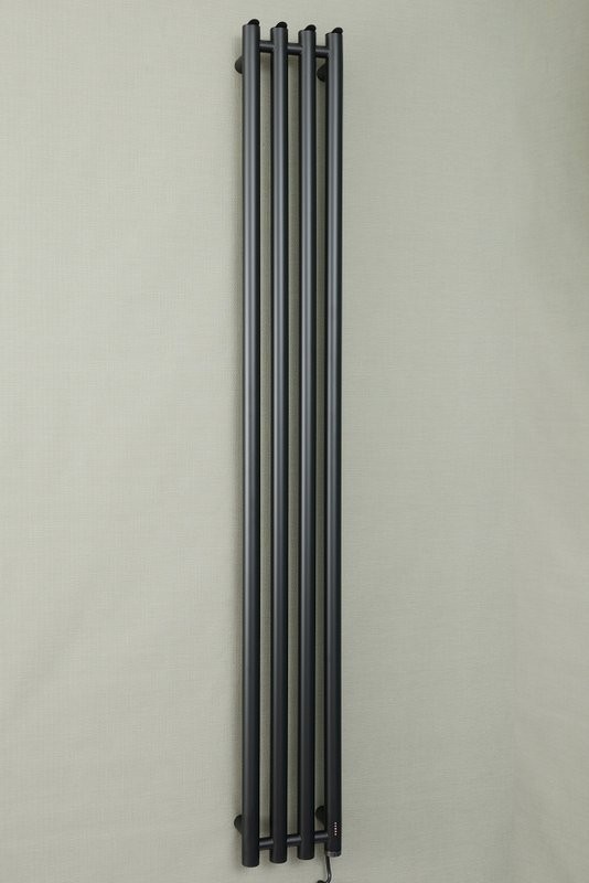 Полотенцесушитель электрический Сунержа Кантата 4.0 31-0885-1559 150x20 см, подключение справа, скрытое подключение справа, матовый черный, I-образный