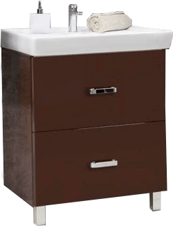 Тумба с раковиной AQUATON Америна Н 70 темно-коричневая (уценка: дефект литья (точка))