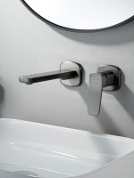 Смеситель для раковины/умывальника встраиваемый Shevanik S9941T, оружейная сталь Смеситель для раковины/умывальника встраиваемый Shevanik S9941T, оружейная сталь