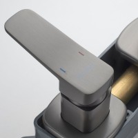 Смеситель для раковины/умывальника встраиваемый Shevanik S9941T, оружейная сталь Смеситель для раковины/умывальника встраиваемый Shevanik S9941T, оружейная сталь