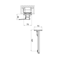 Смеситель для раковины/умывальника встраиваемый Shevanik S9941T, оружейная сталь Смеситель для раковины/умывальника встраиваемый Shevanik S9941T, оружейная сталь